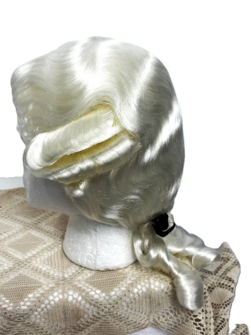 Colonial 18th Century George Washington Powdered Wavy Costume Wig NWT NOS